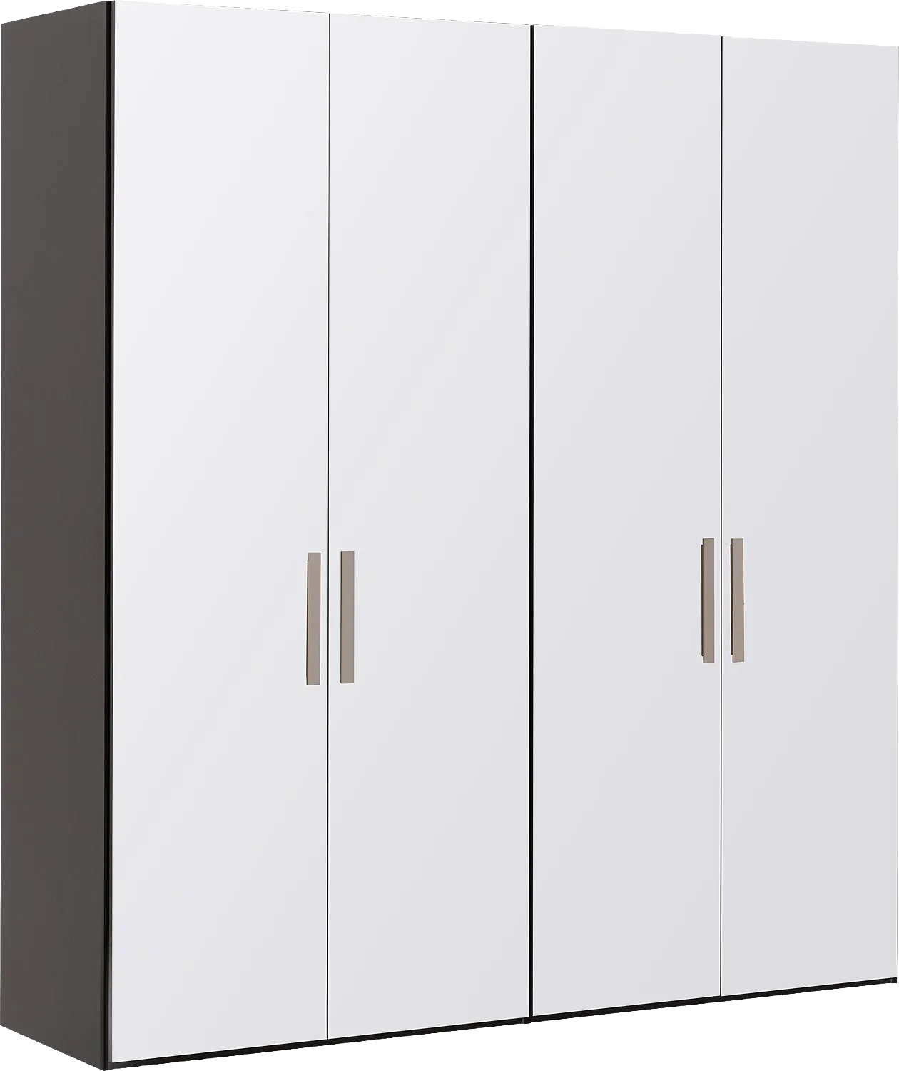 Goossens Kledingkast Easy Storage Ddk, Kledingkast 203 cm breed, 220 cm hoog, 4x glas draaideur