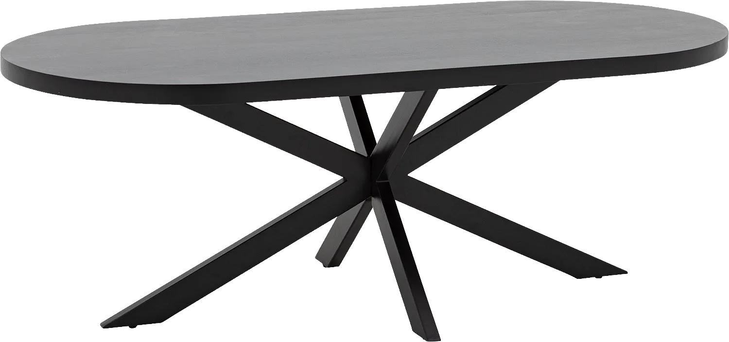 Goossens Basic Lecce Eettafel Mango Zwart - 8252813-goossens-basic-lecce-eettafel-mango-zwart-01