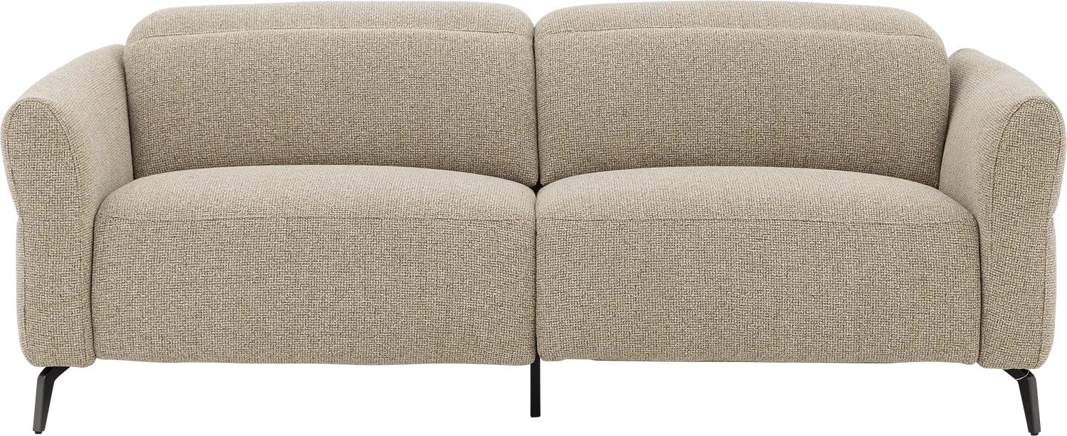 Goossens Bank Mason beige, stof, 2,5-zits,