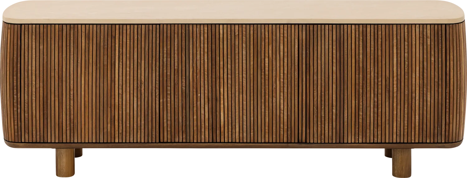 Goossens Tv Meubel Nova, 3 deuren light sand