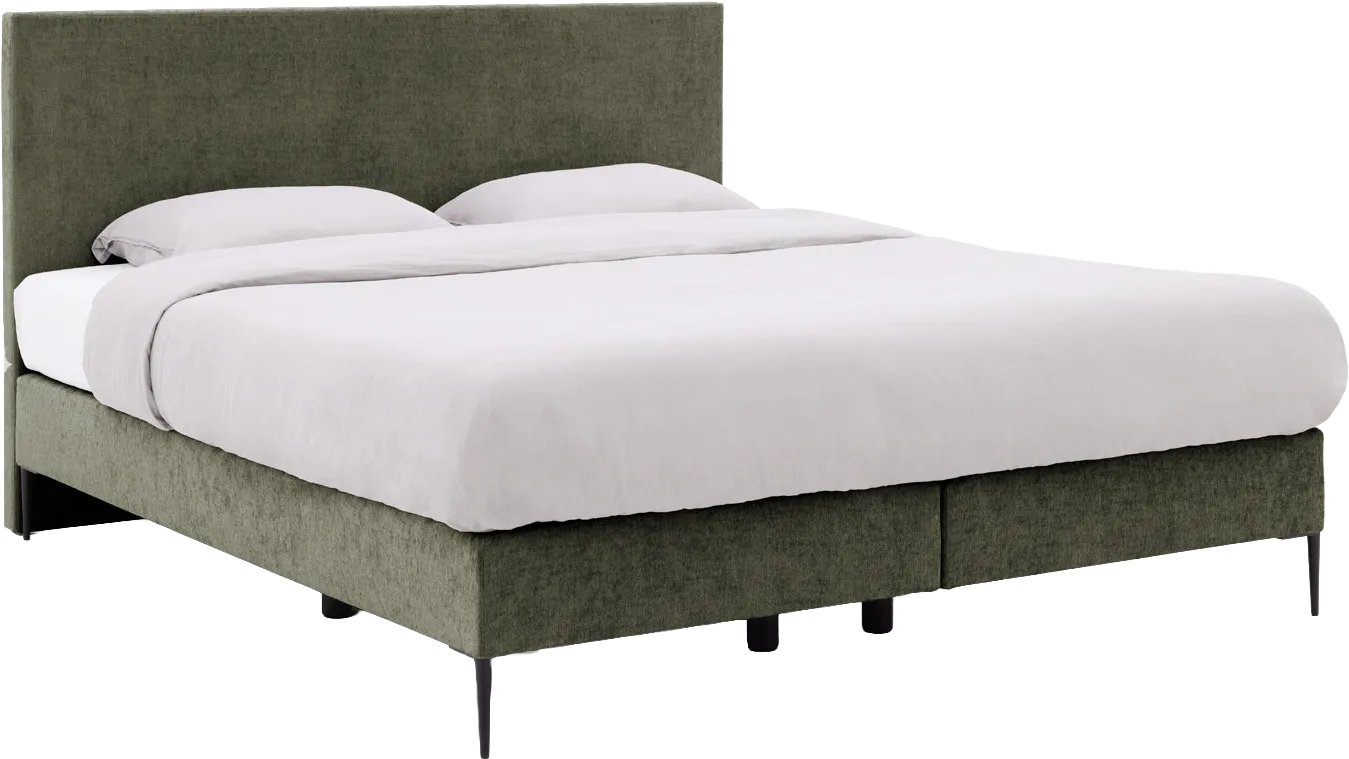 Goossens Boxspring Ease One Incl. Matras, Vlak 160 x 200 cm (=2x 80 x 200 cm) met hoofdbord + 2x matras shapes 1