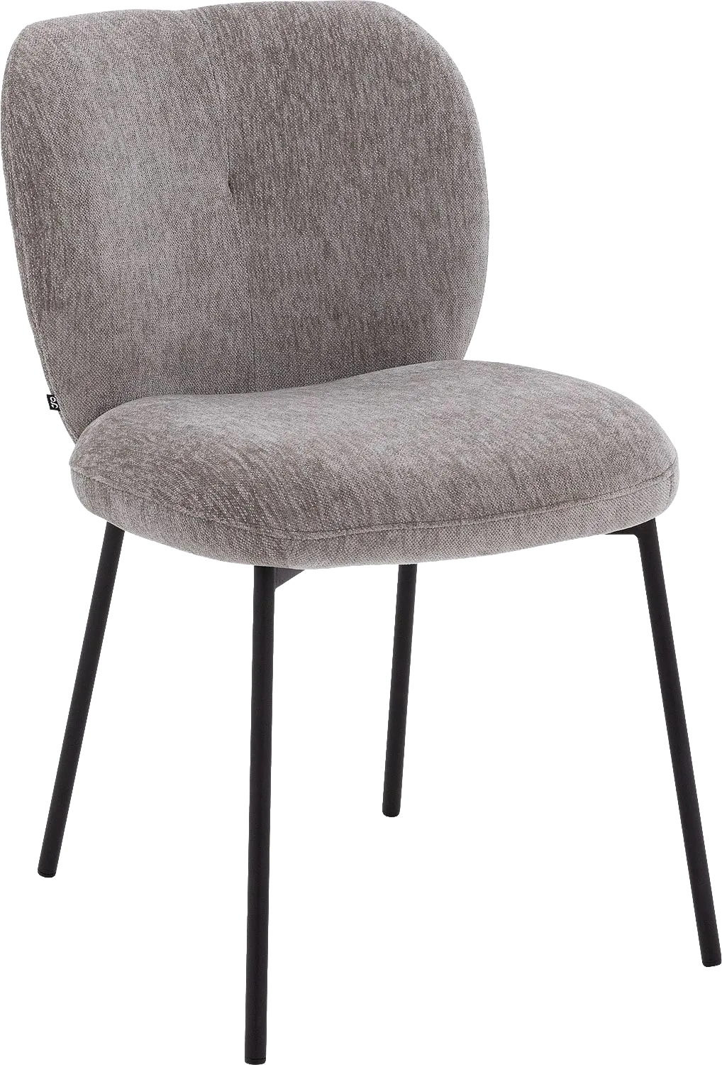 Goossens Basic Eetkamerstoel Eller bruin stof leuning, modern design