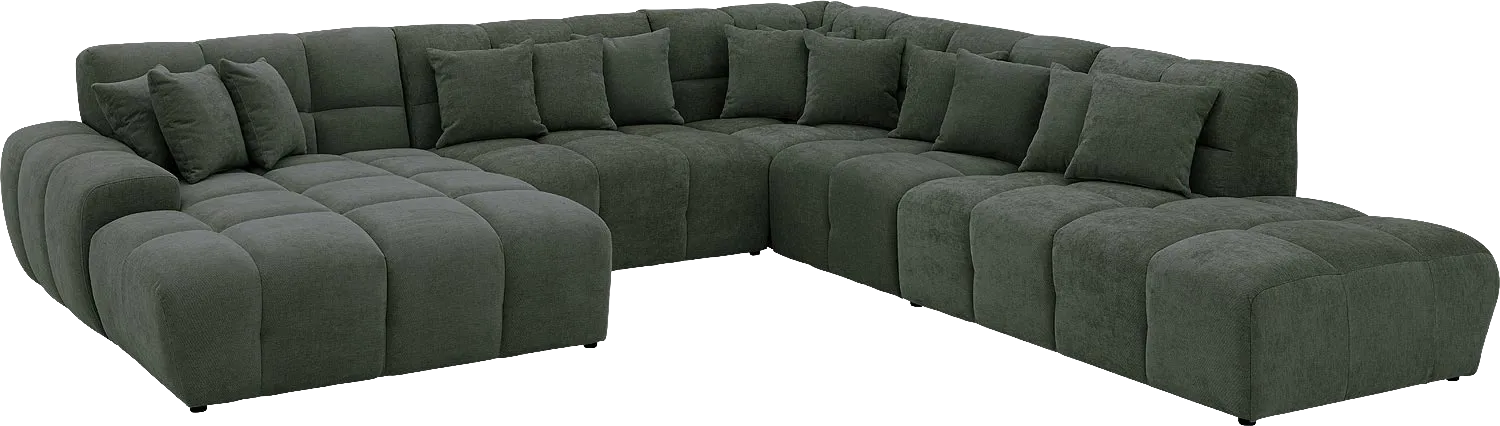 Goossens Excellent Kubus Bank Stof Groen - 8252784-goossens-excellent-kubus-bank-stof-groen-02