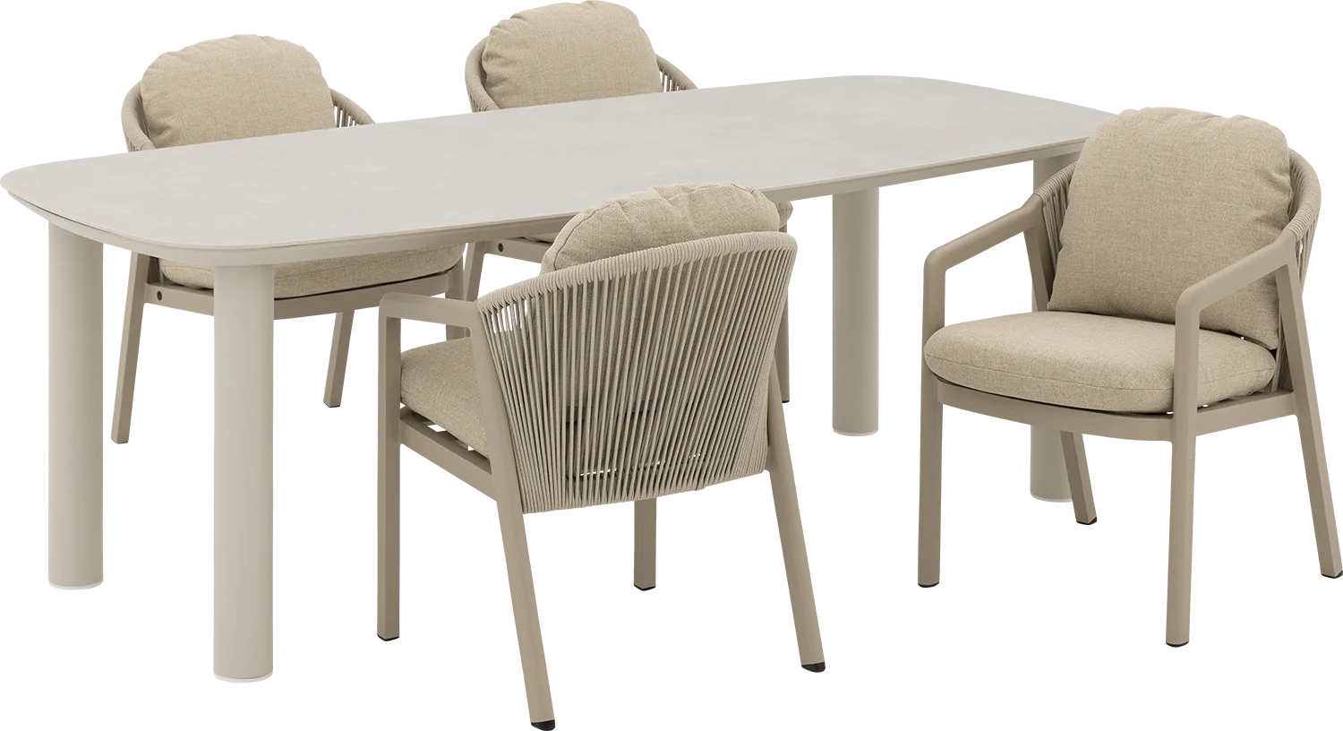 Goossens Tuintafel Vernazza, Tuintafel 220x100 cm Keramiek beige