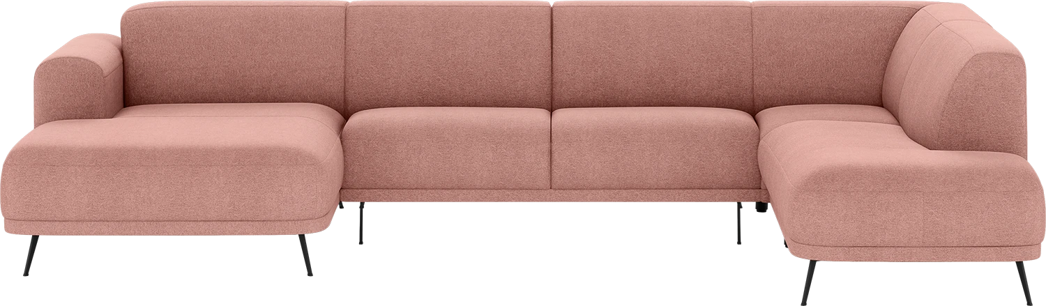 Goossens Bank Shallow roze, stof, stijlvol landelijk