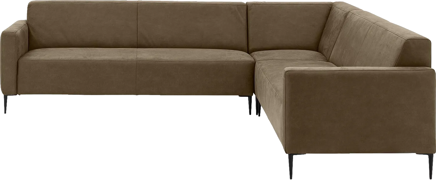Goossens Bank Key West groen, micro leer, 3-zits, modern design