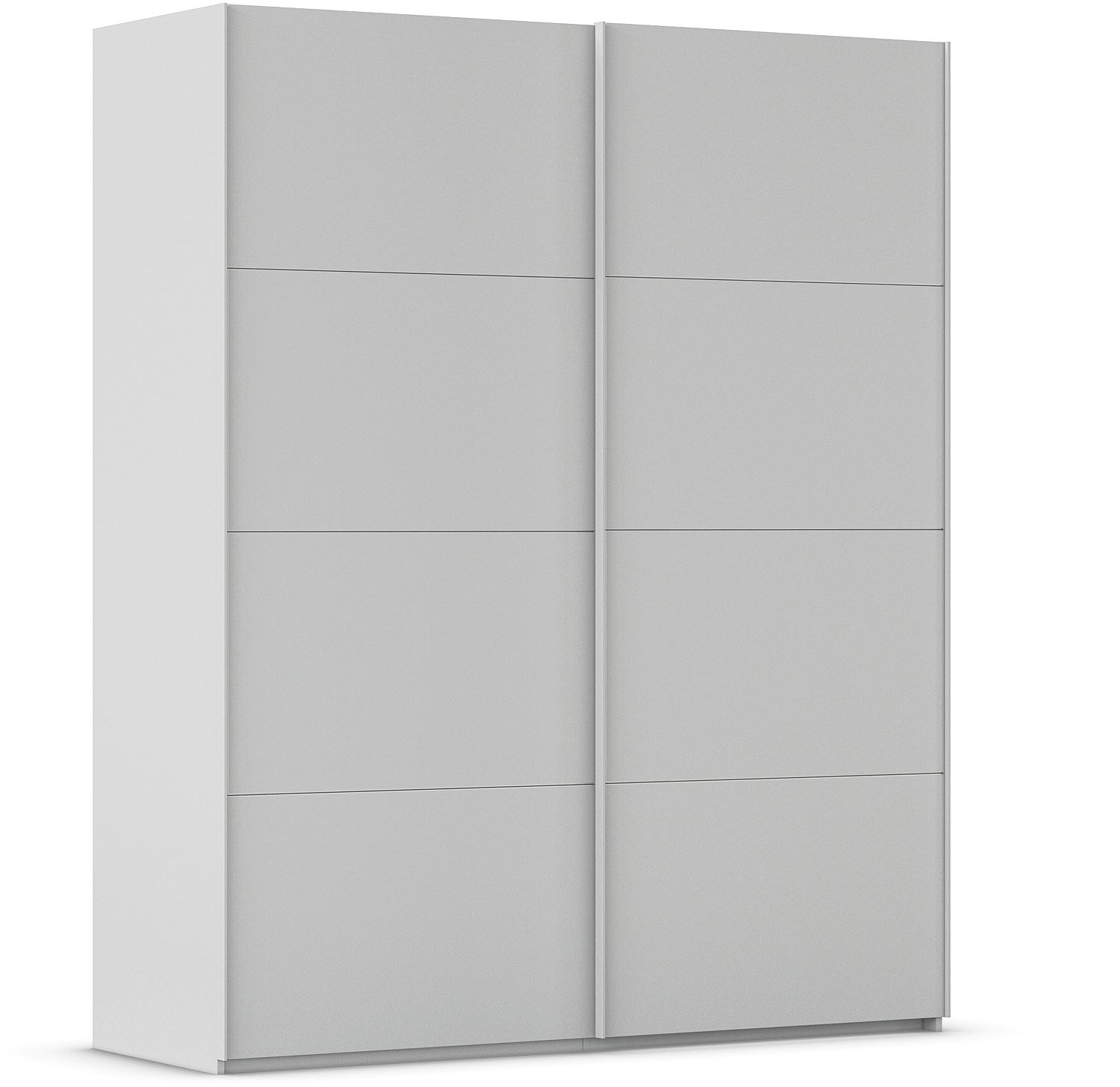Goossens Excellent Kledingkast Finca Mat Glas, Slaapkamerkast 180 cm breed, 223 cm hoog, 2x 4 paneel glas schuifdeuren