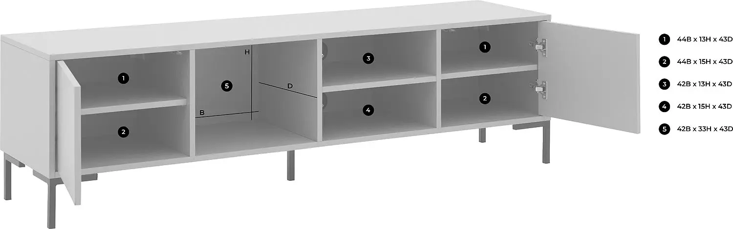 Goossens Basic Madrid Tv Meubel Melamine Grijs - 8231827-goossens-basic-madrid-tv-meubel-melamine-grijs-51