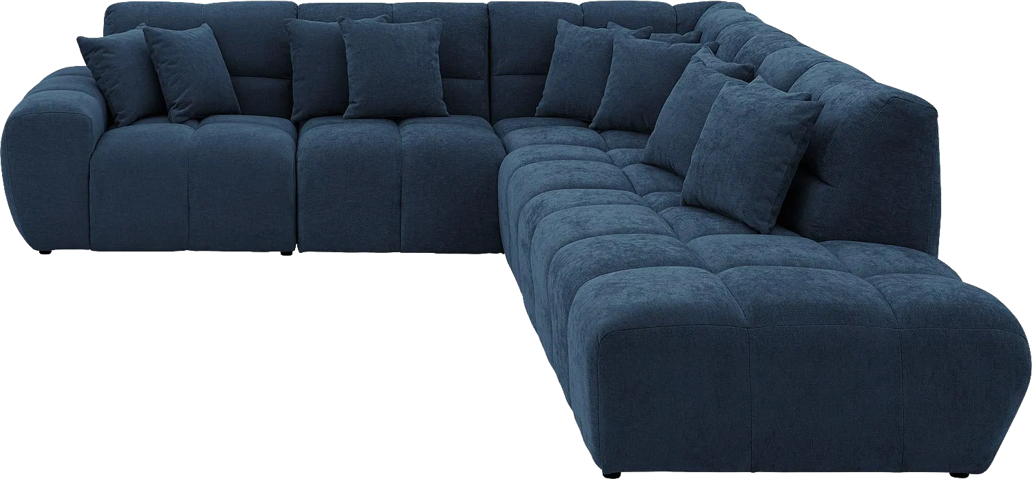 Goossens Excellent Kubus Bank Stof Blauw - 8252749-goossens-excellent-kubus-bank-stof-blauw-01