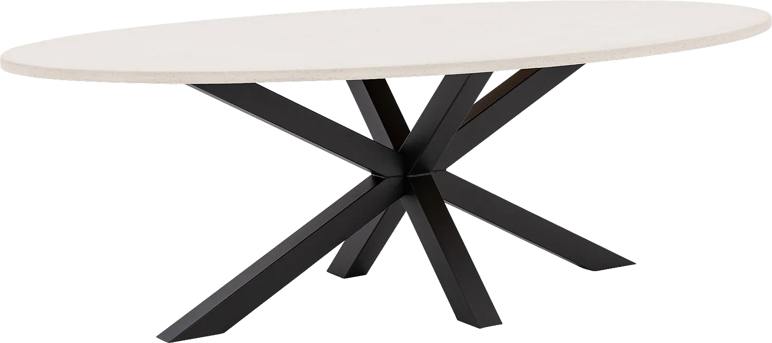 Goossens Eettafel Stone, Ovaal 240 x 120 cm