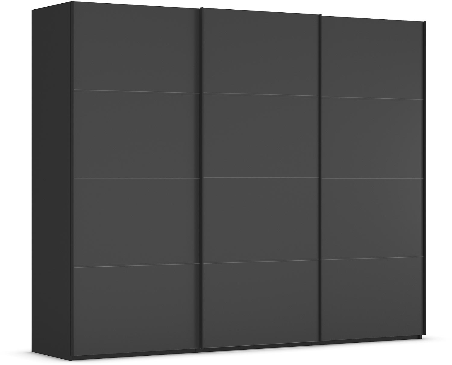 Goossens Excellent Kledingkast Finca Mat Glas, Slaapkamerkast 300 cm breed, 223 cm hoog, 3x 4 paneel glas schuifdeuren