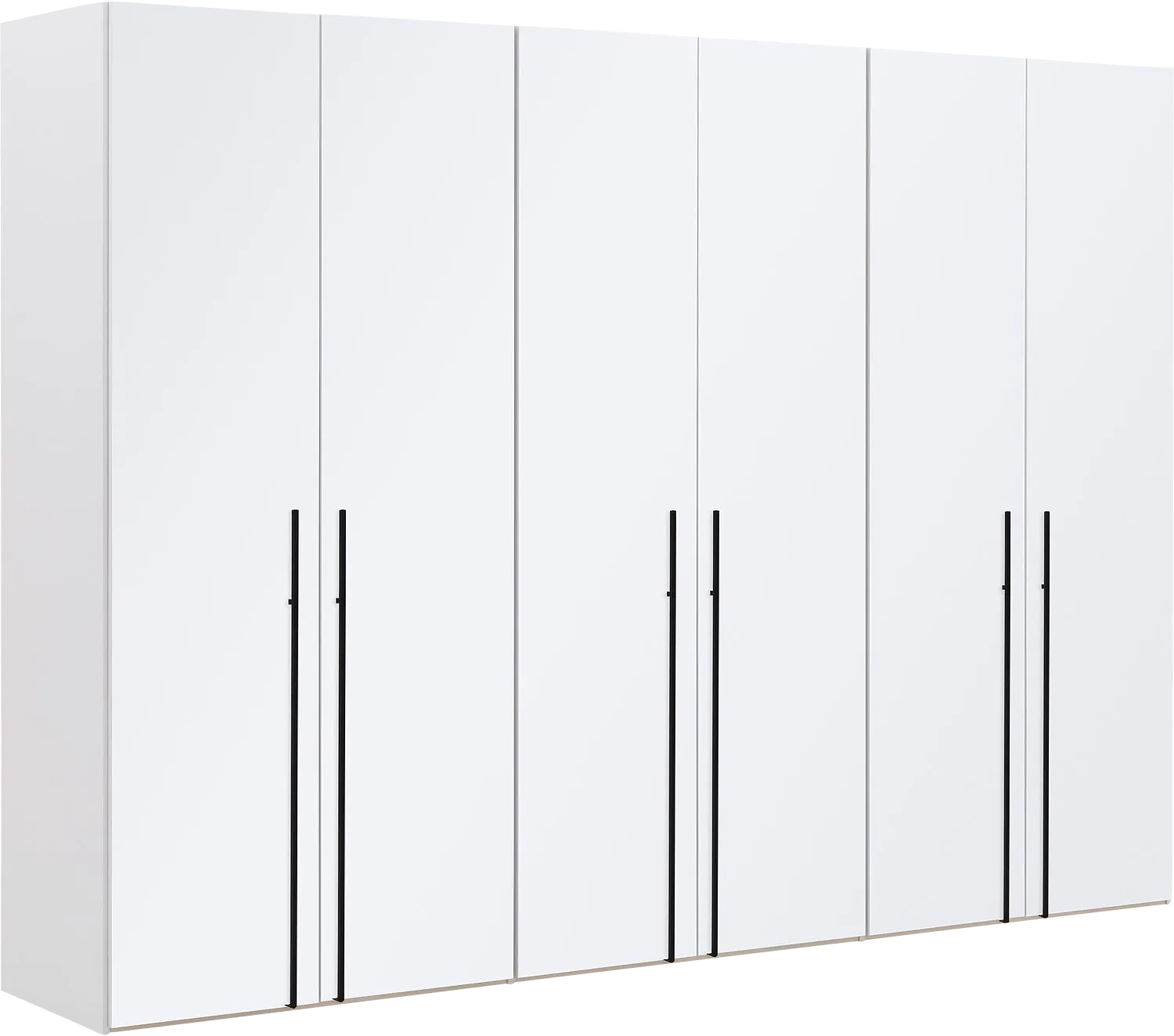 Goossens Kledingkast Easy Storage Ddk, Kledingkast 304 cm breed, 220 cm hoog, 6x glas draaideur
