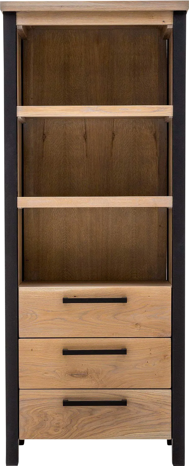 Goossens Boekenkast Santos, 3 laden, 3 open vakken 180 cm hoog