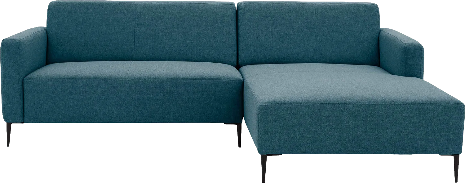 Goossens Bank Key West blauw, stof, 2-zits, modern design