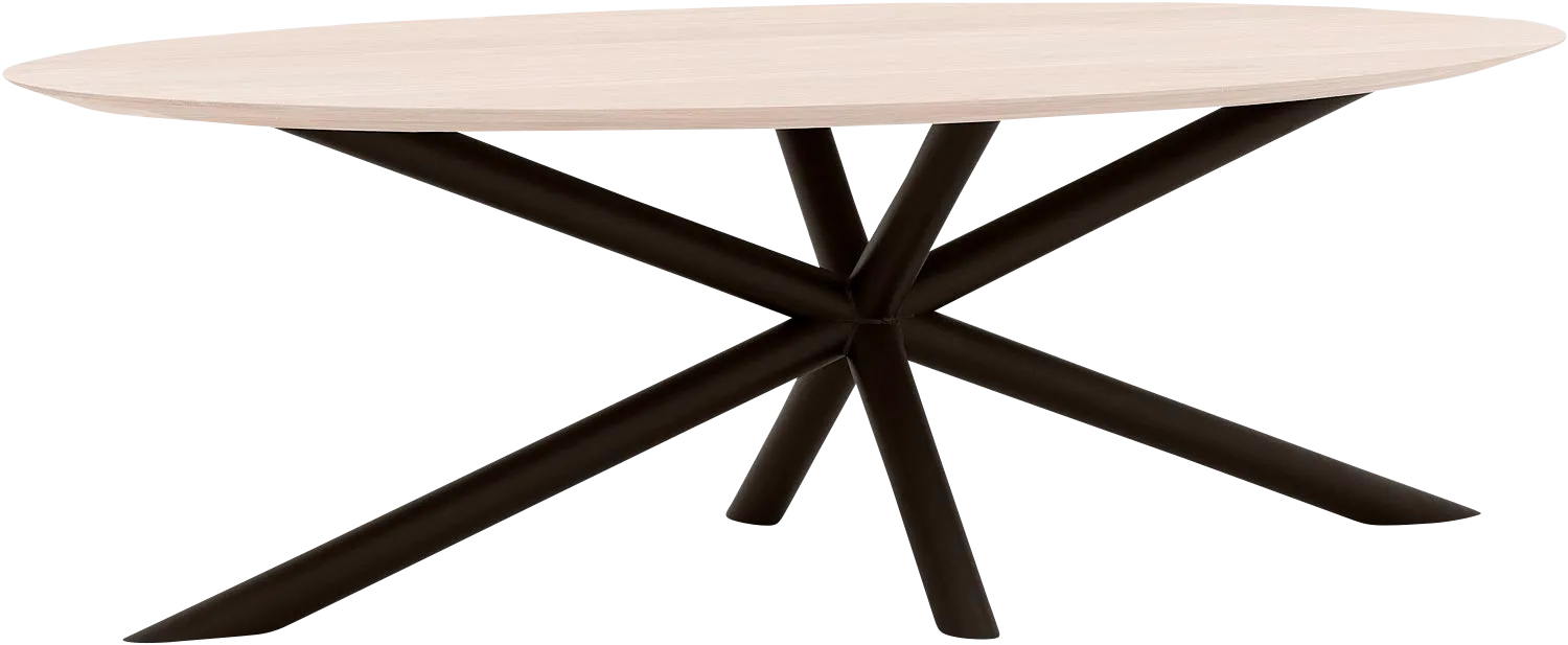 Goossens Excellent Eettafel Gs-1302, Ovaal 240 x 130 cm