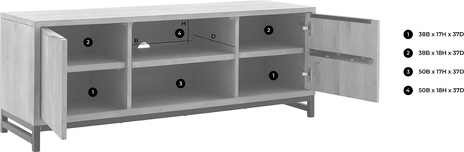 Goossens Max Tv Meubel Eiken Blank - 8196342-goossens-max-tv-meubel-eiken-blank-50