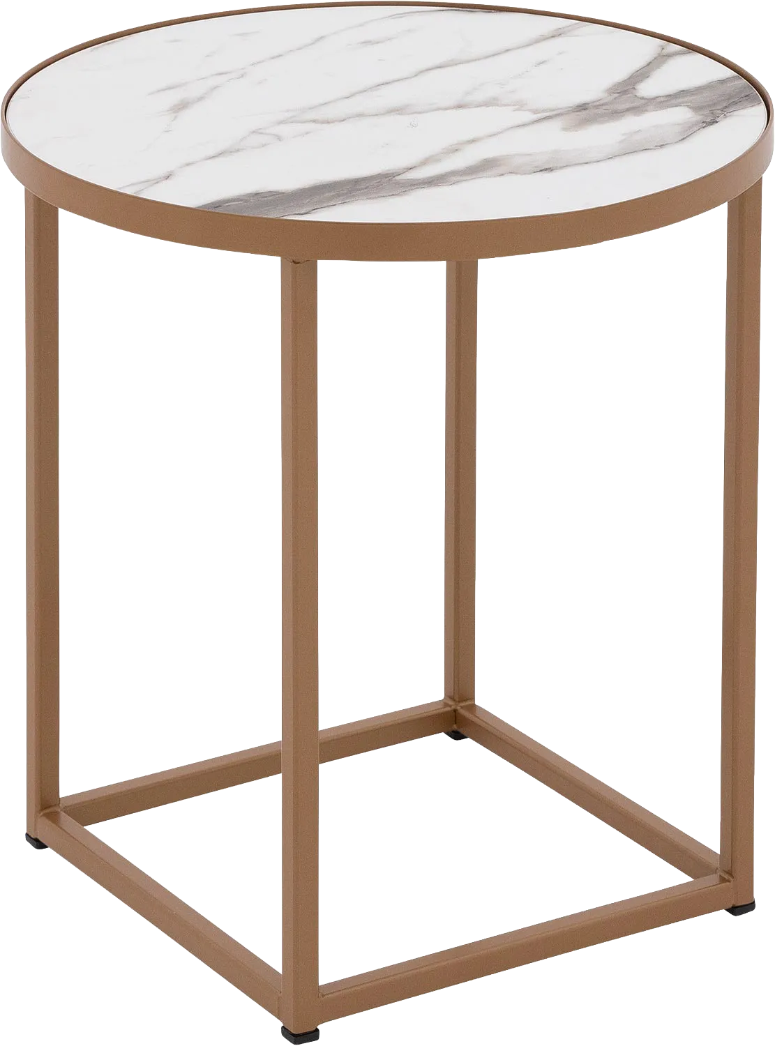 Goossens Salontafel Livia rond, hpl zwart, modern design, 41 x 42 x 41 cm