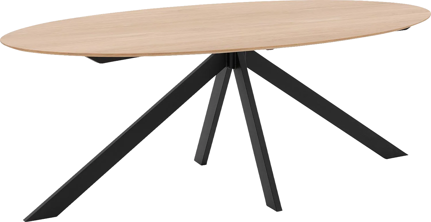Goossens Excellent Eettafel Uniek, Ovaal 180 x 110 cm