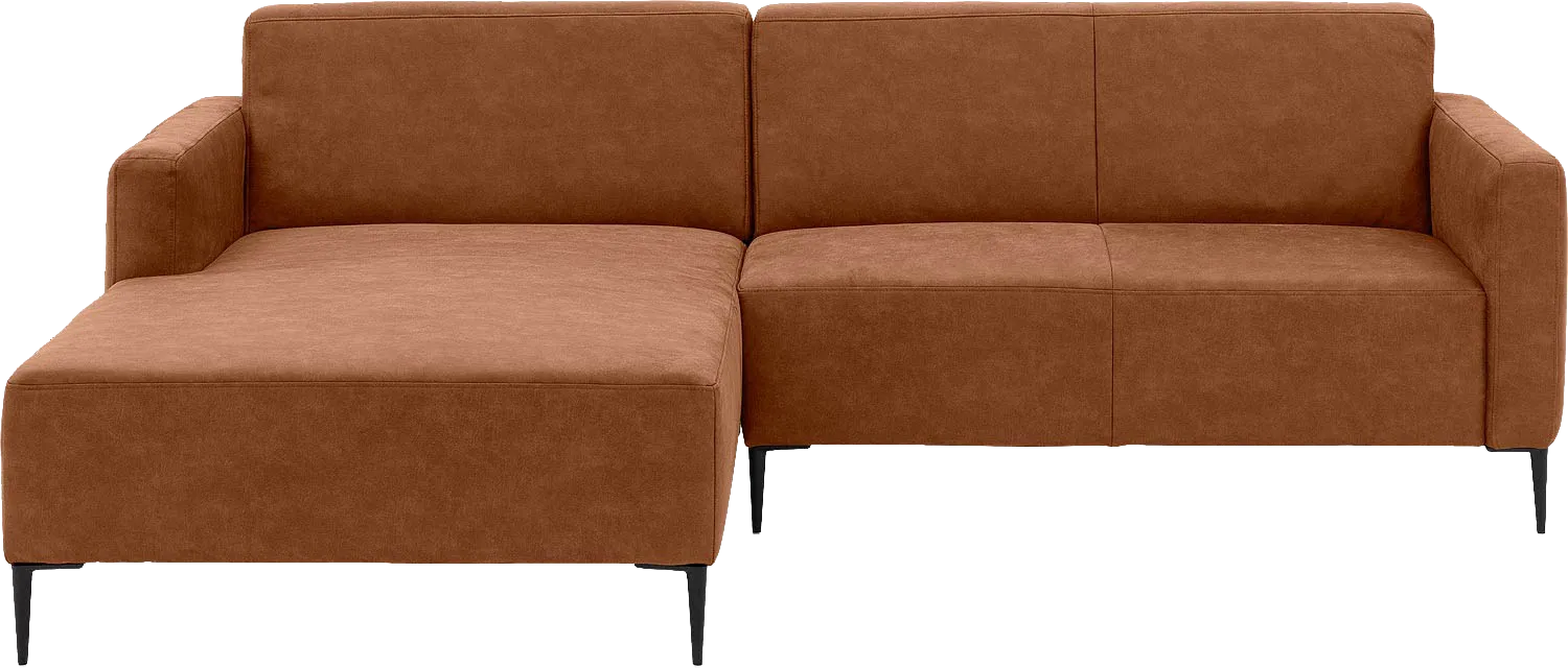 Goossens Bank Key West cognac, micro leer, 2-zits, modern design