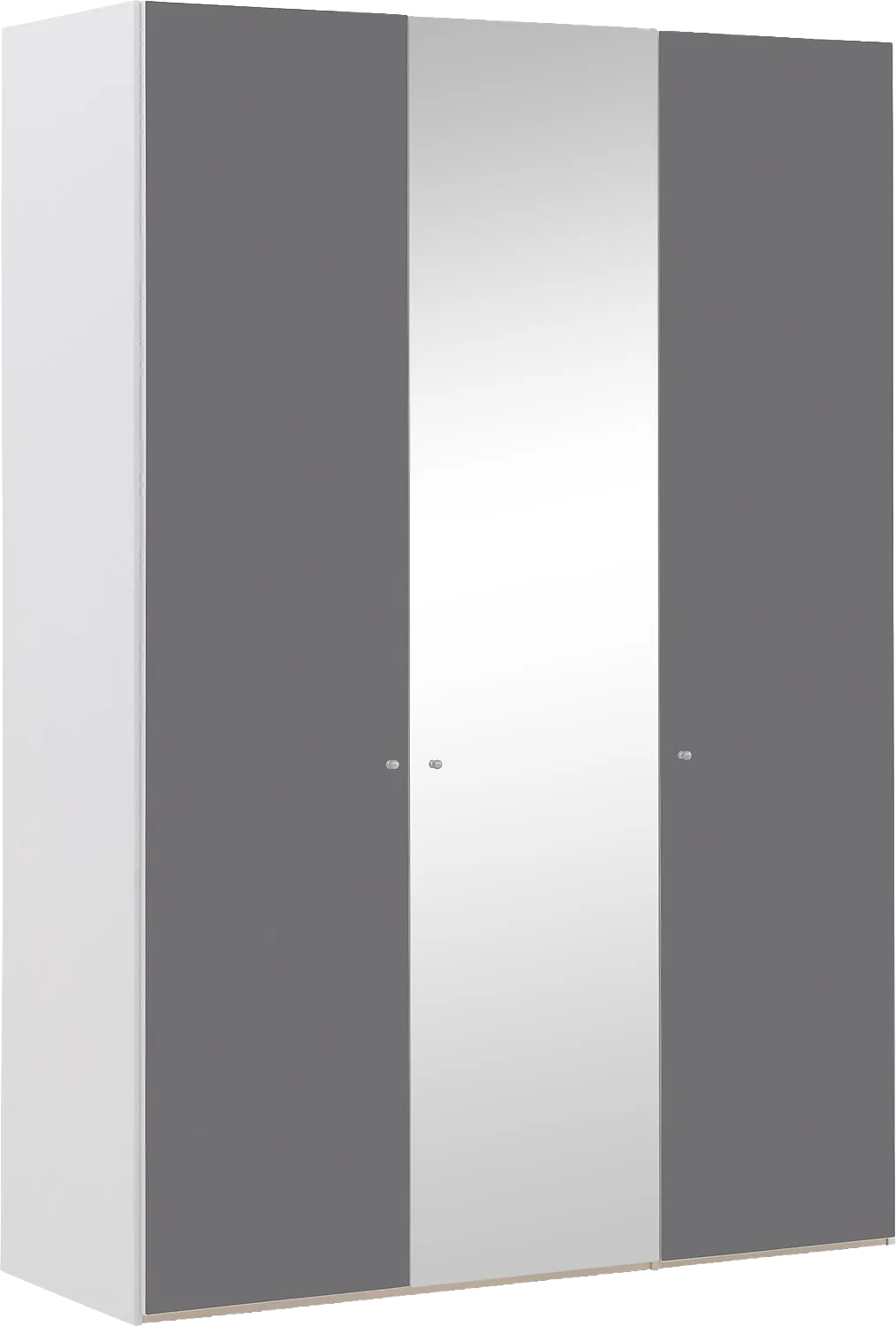 Goossens Kledingkast Easy Storage Ddk, Kledingkast 153 cm breed, 220 cm hoog, 2x glas draaideur en 1x spiegel draaideur midden