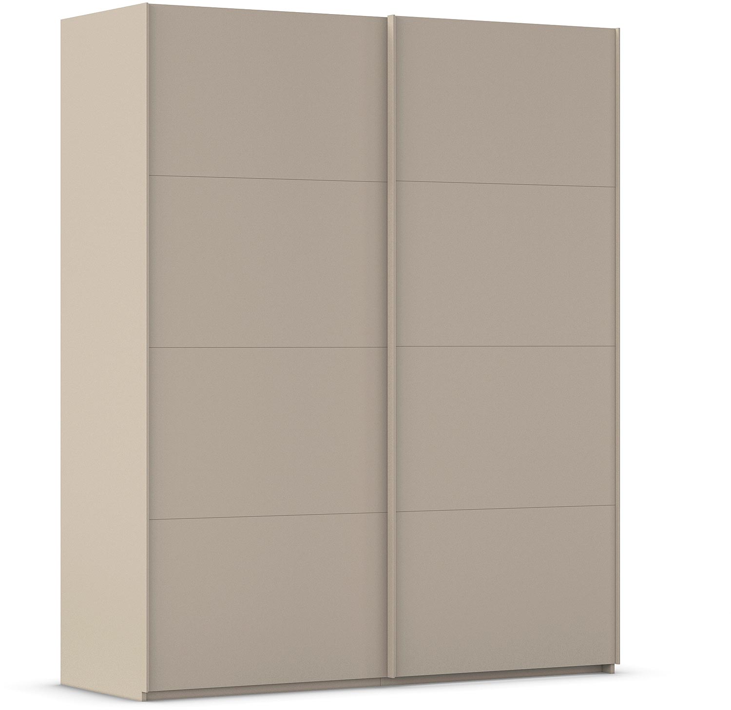 Goossens Excellent Kledingkast Finca Mat Glas, Slaapkamerkast 180 cm breed, 223 cm hoog, 2x 4 paneel glas schuifdeuren