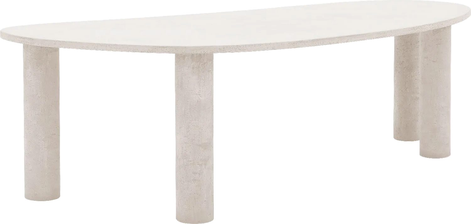 Goossens Stone Eettafel Beton Wit - 8231891-goossens-stone-eettafel-beton-wit-01
