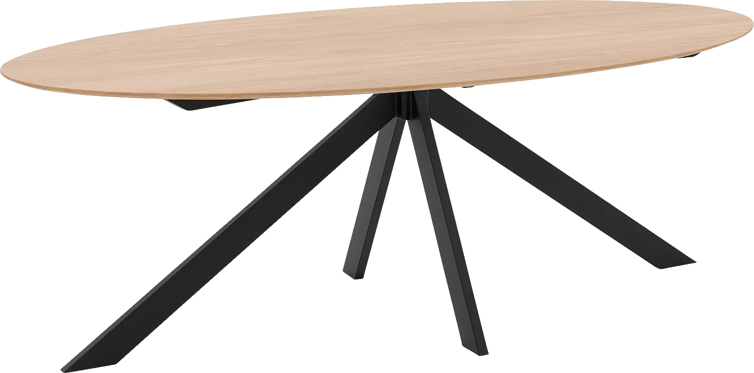Goossens Excellent Eettafel Uniek, Ovaal 200 x 110 cm