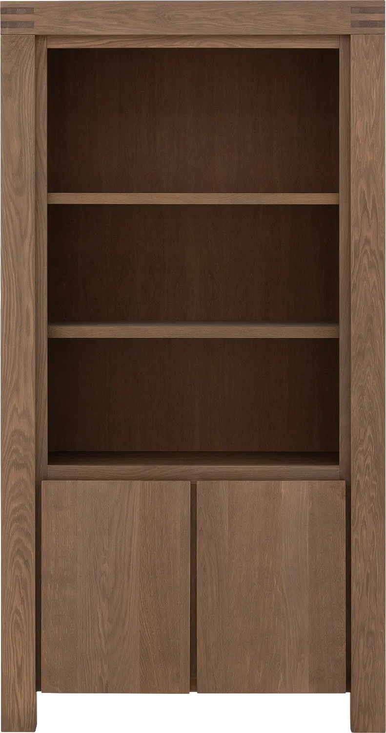 Goossens Boekenkast Clear, 100 cm breed, 2 deuren, 3 open vakken