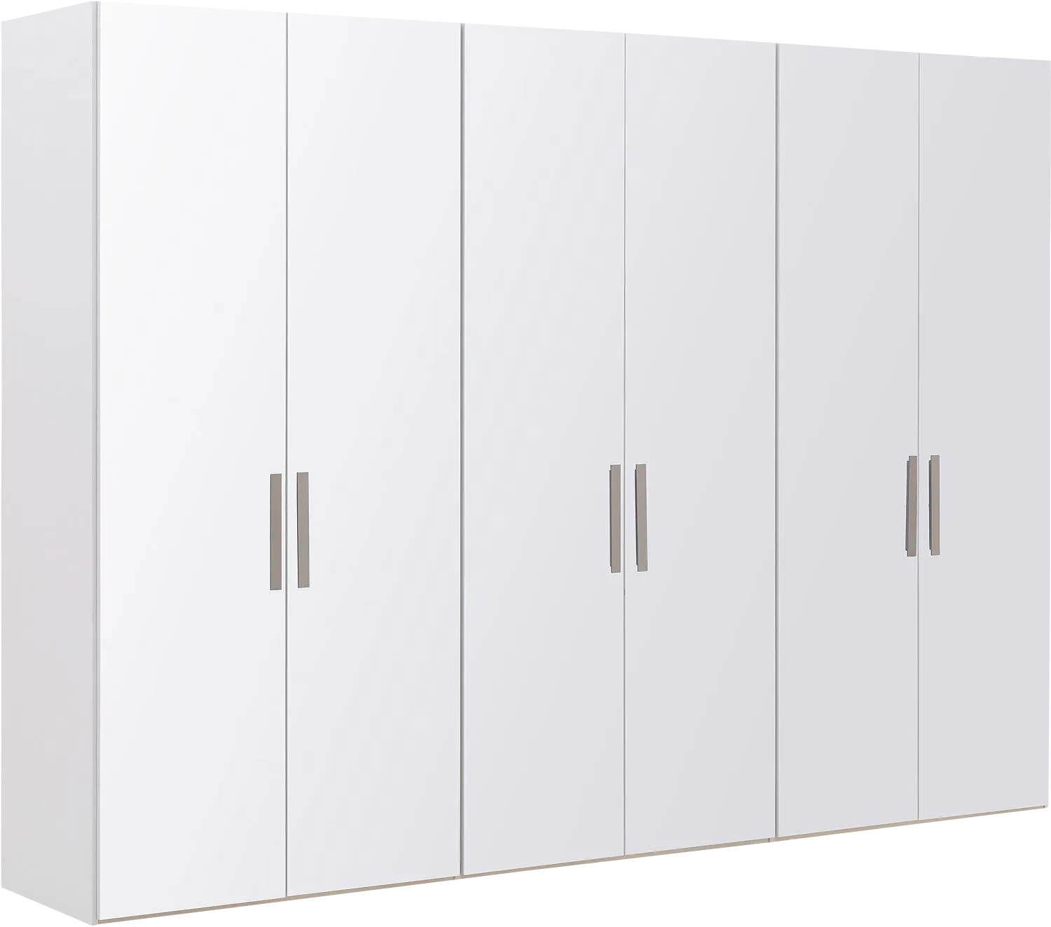 Goossens Kledingkast Easy Storage Ddk, Kledingkast 304 cm breed, 220 cm hoog, 6x glas draaideur
