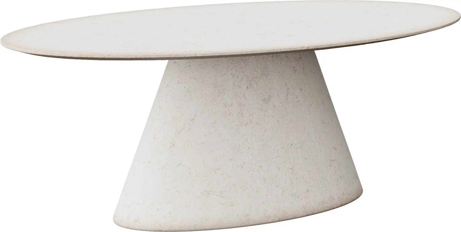 Goossens Stone Eettafel Beton Wit - 8252411-goossens-stone-eettafel-beton-wit-01