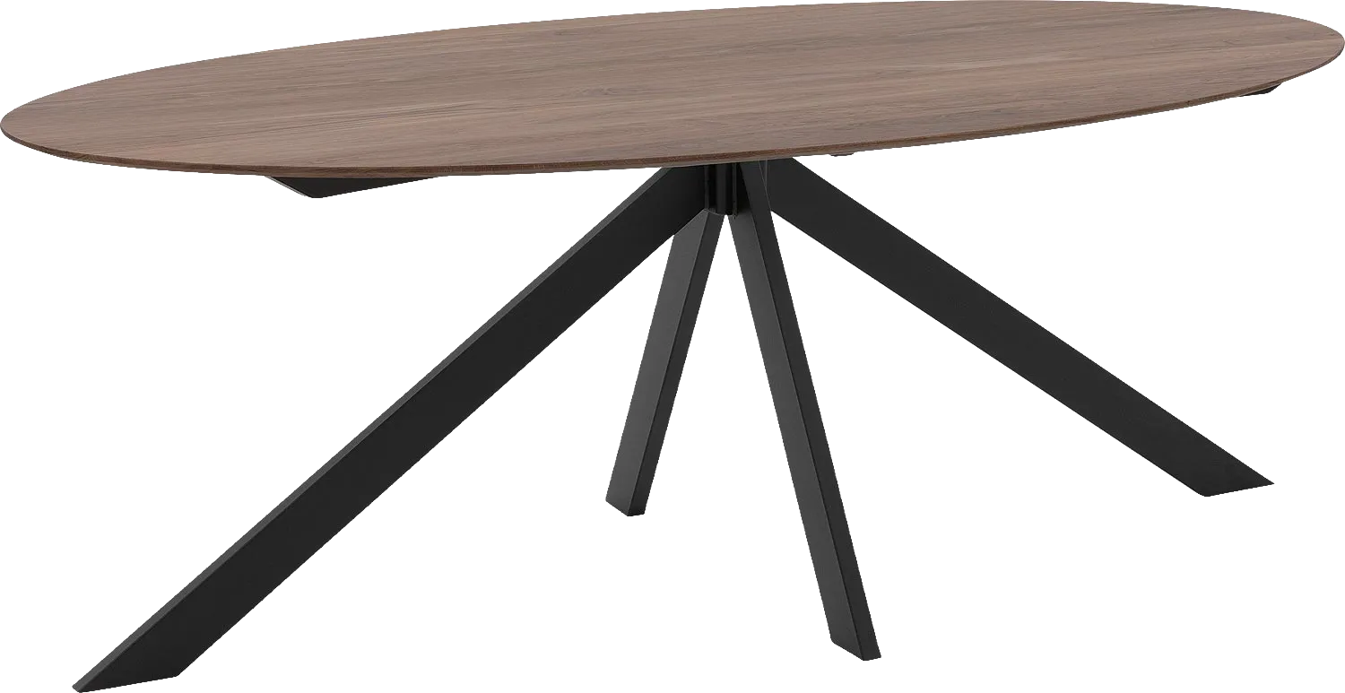 Goossens Excellent Eettafel Uniek, Ovaal 180 x 110 cm