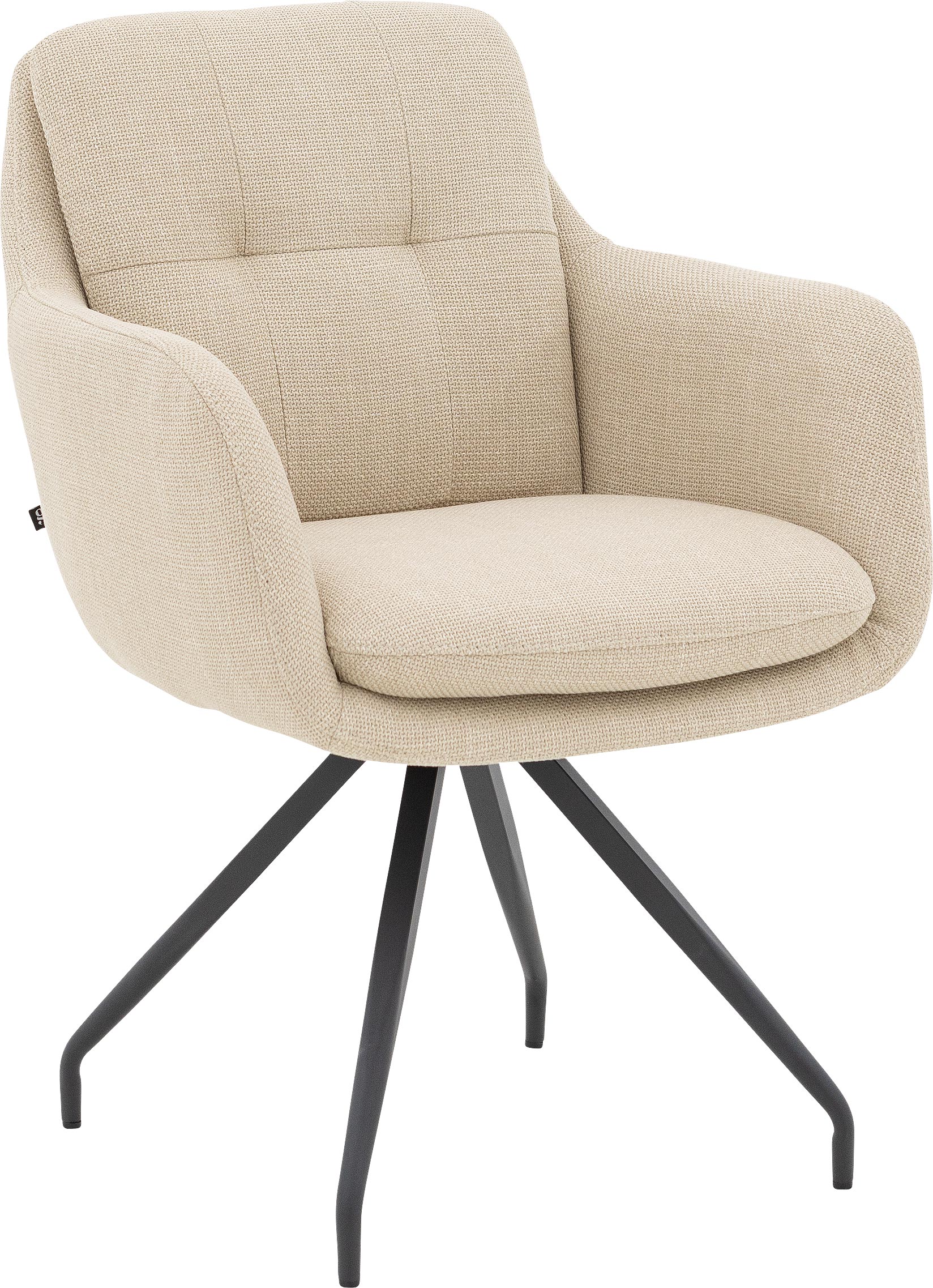 Goossens Mirthe Eetkamerstoel Stof Beige - 8252167-goossens-mirthe-eetkamerstoel-stof-beige-01