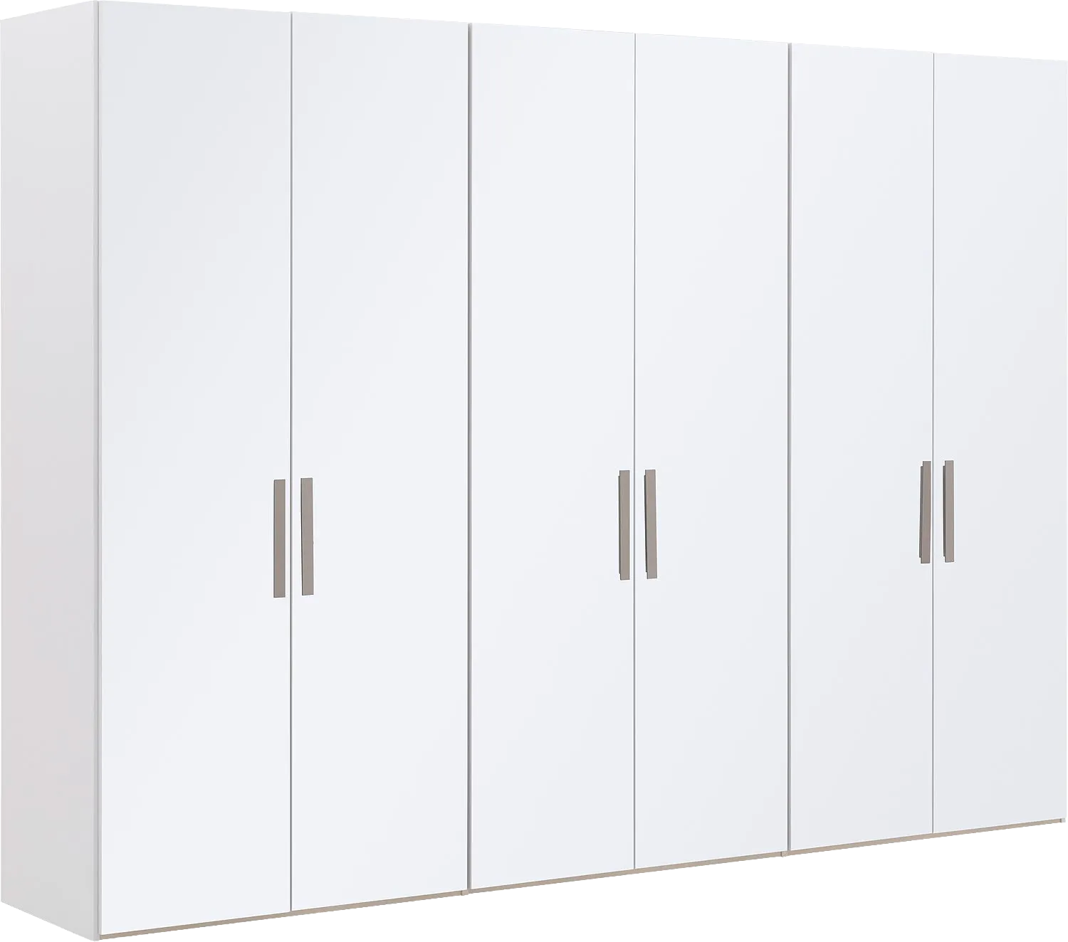 Goossens Kledingkast Easy Storage Ddk, Kledingkast 304 cm breed, 220 cm hoog, 6x glas draaideur