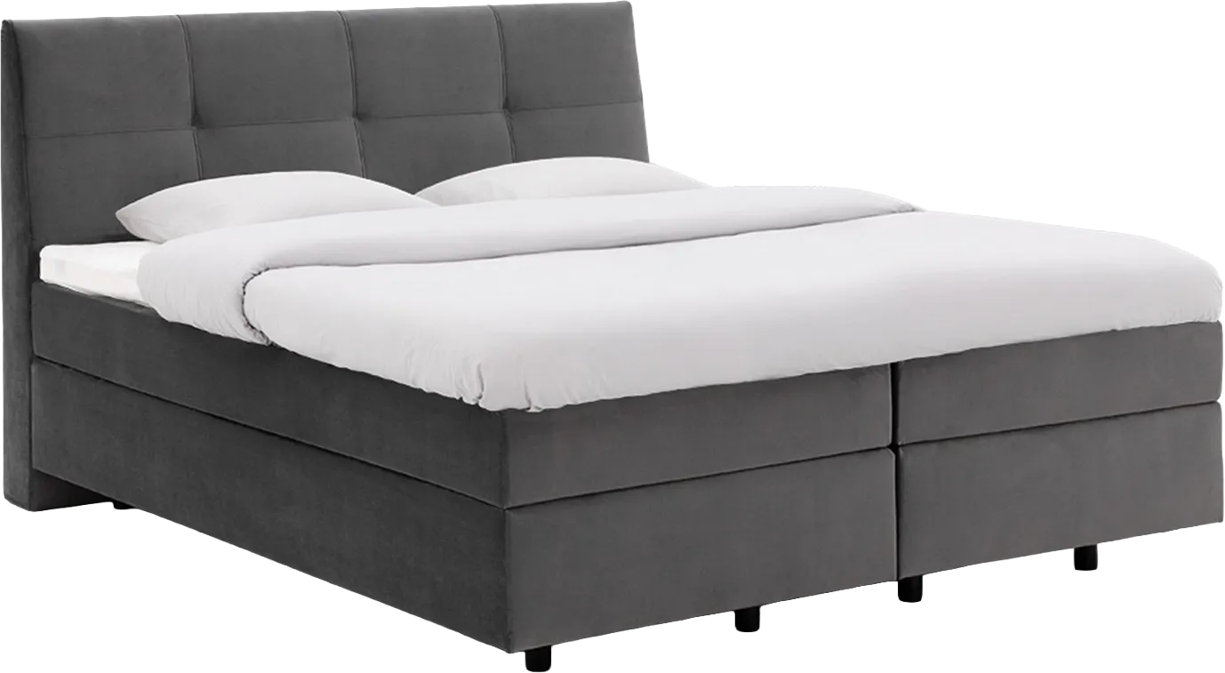 Goossens Basic Boxspring Compleet Gusta, Vlak 160 x 200 cm (=2x 80 x 200 cm) met hoofdbord