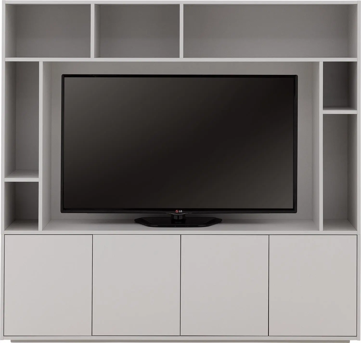 Goossens Basic Madrid Tv Meubel Melamine Grijs - 8251693-goossens-basic-madrid-tv-meubel-melamine-grijs-01