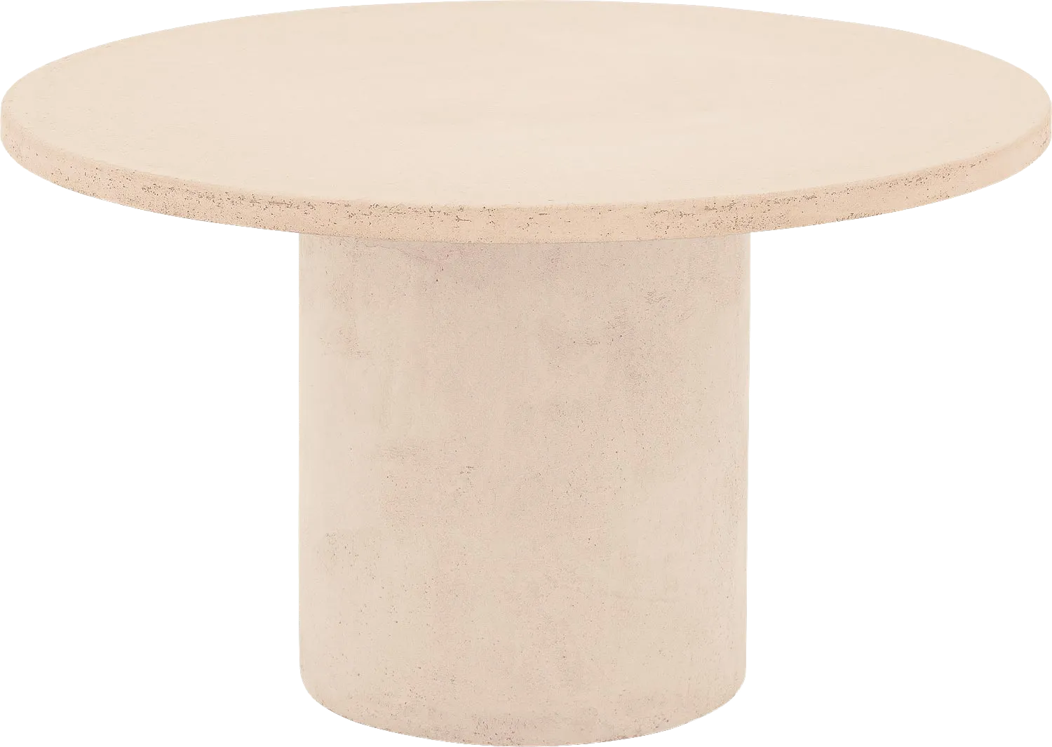 Goossens Salontafel Stone rond, beton beige, urban industrieel, 70 x 40 x 70 cm