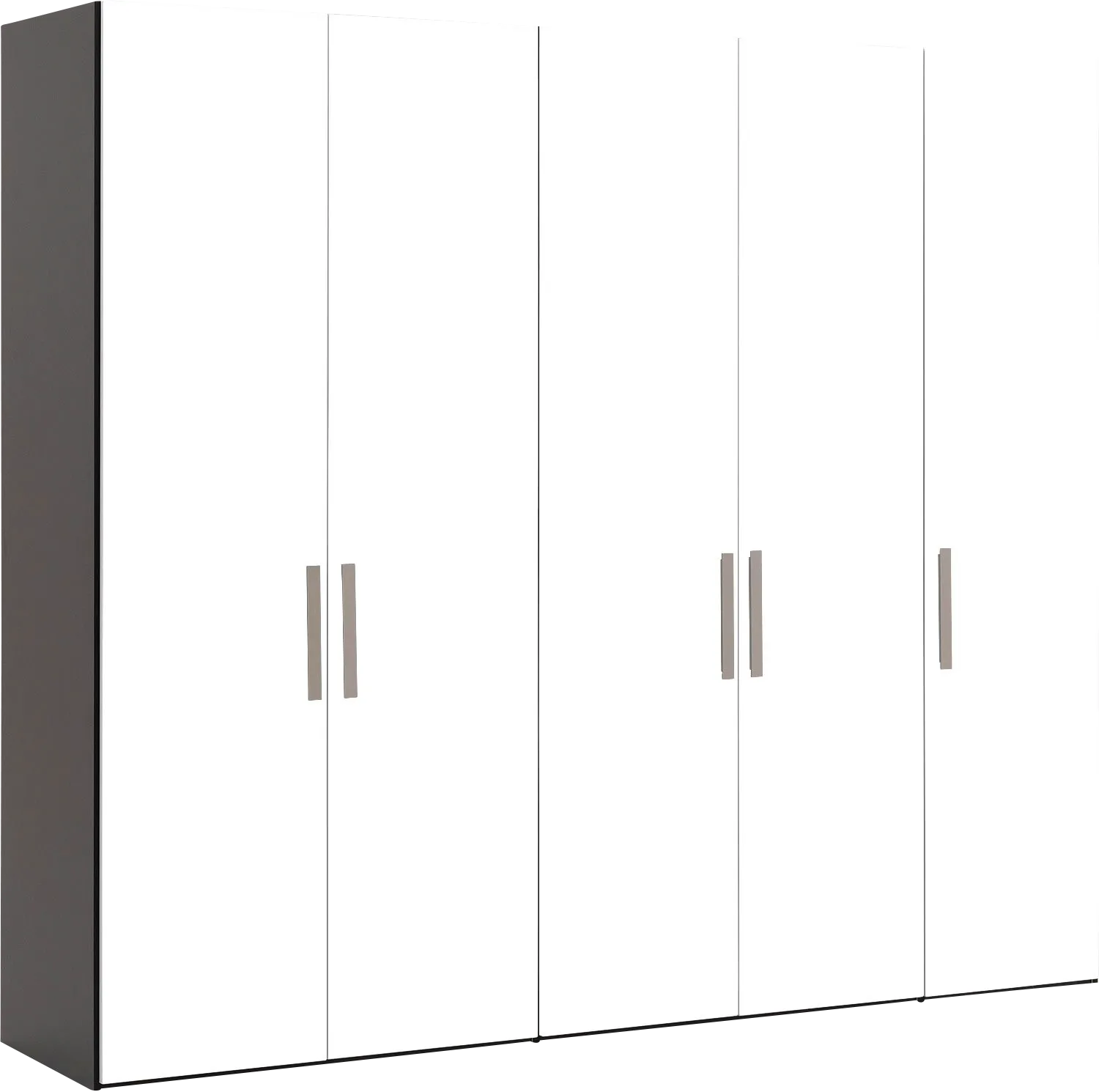 Goossens Kledingkast Easy Storage Ddk, Kledingkast 253 cm breed, 220 cm hoog, 5x draaideur