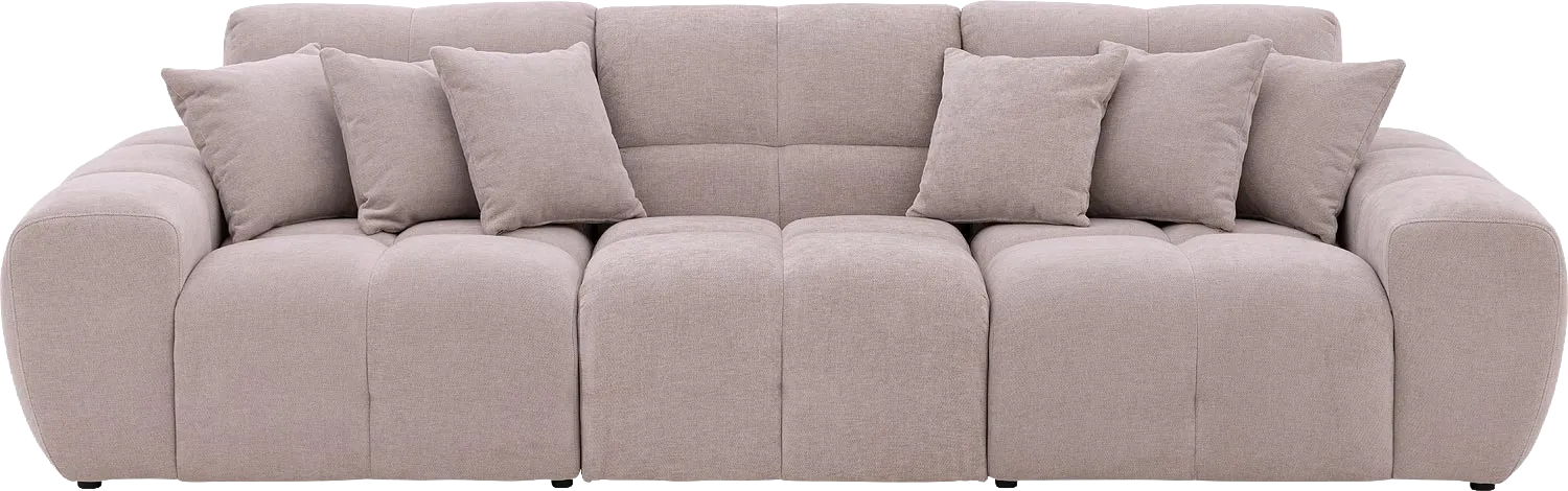 Goossens Excellent Bank Kubus beige, stof, modern design