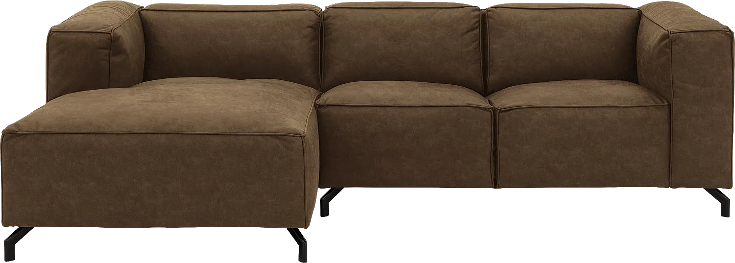 Goossens Bank Calvin groen, micro leer, 2-zits, modern design