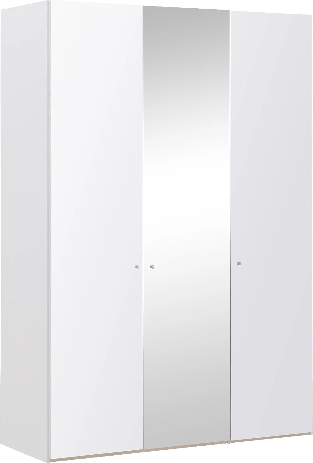 Goossens Kledingkast Easy Storage Ddk, Kledingkast 153 cm breed, 220 cm hoog, 2x glas draaideur en 1x spiegel draaideur midden