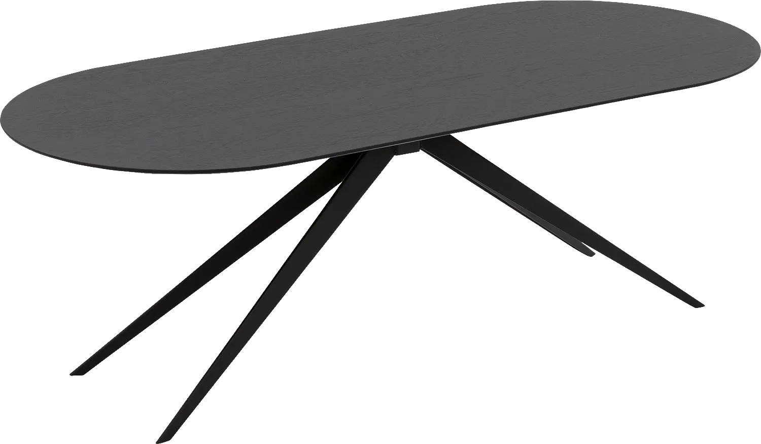 Goossens Excellent Eettafel Uniek, Semi rond 220 x 100 cm