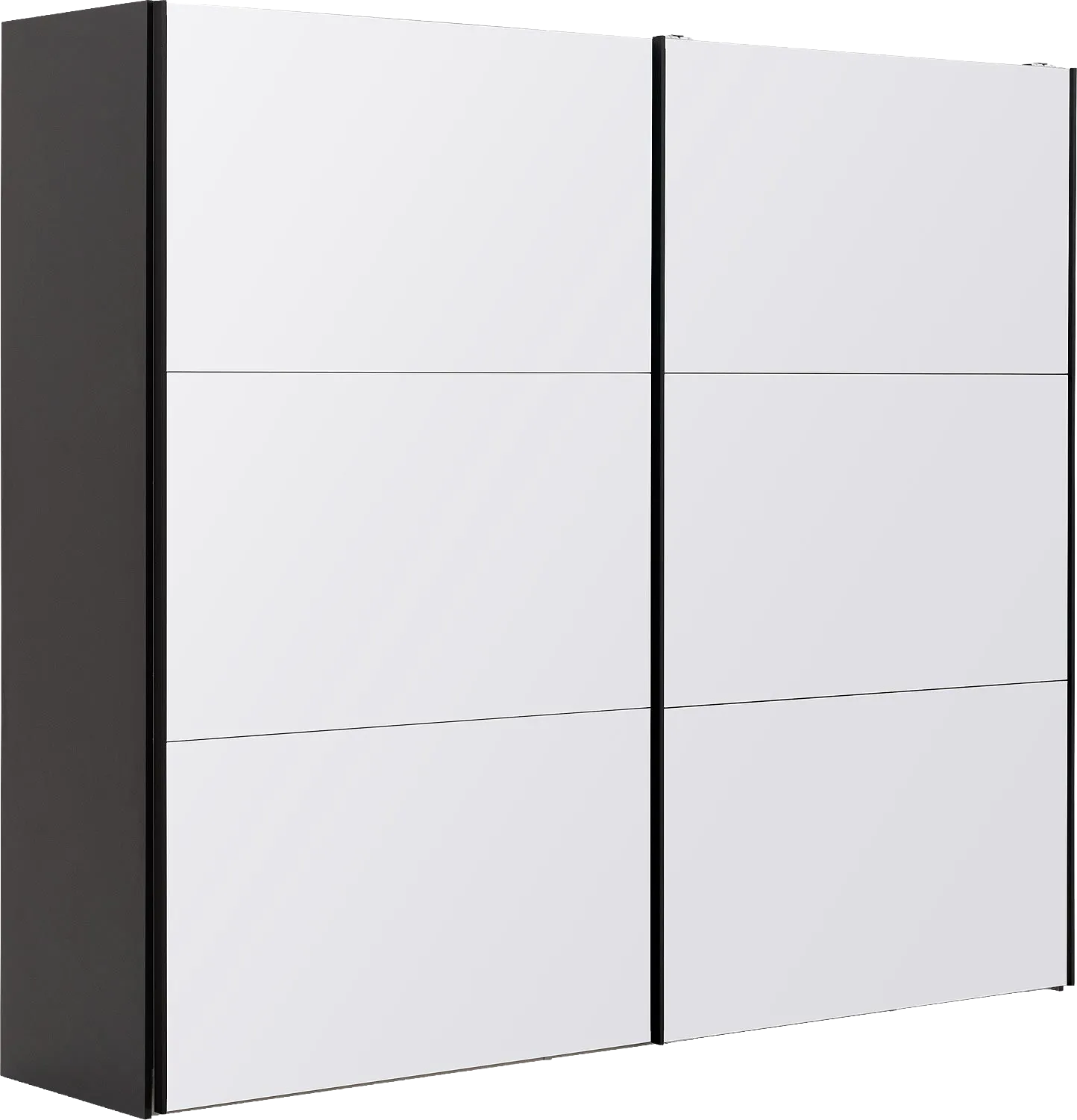 Goossens Kledingkast Easy Storage Sdk, 253 cm breed, 220 cm hoog, 2x 3 paneel glas schuifdeuren