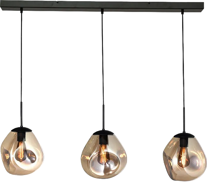 Goossens Hanglamp Lava Hanglamp met 3 lichtpunten (base recht)