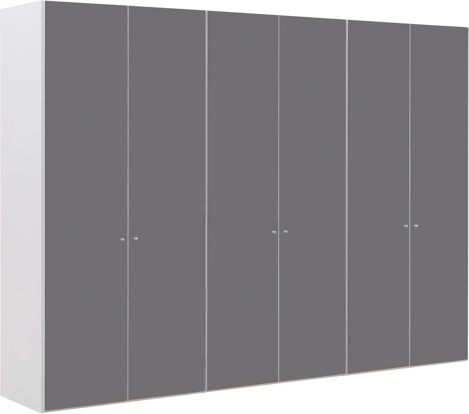 Goossens Kledingkast Easy Storage Ddk, Kledingkast 304 cm breed, 220 cm hoog, 6x glas draaideur
