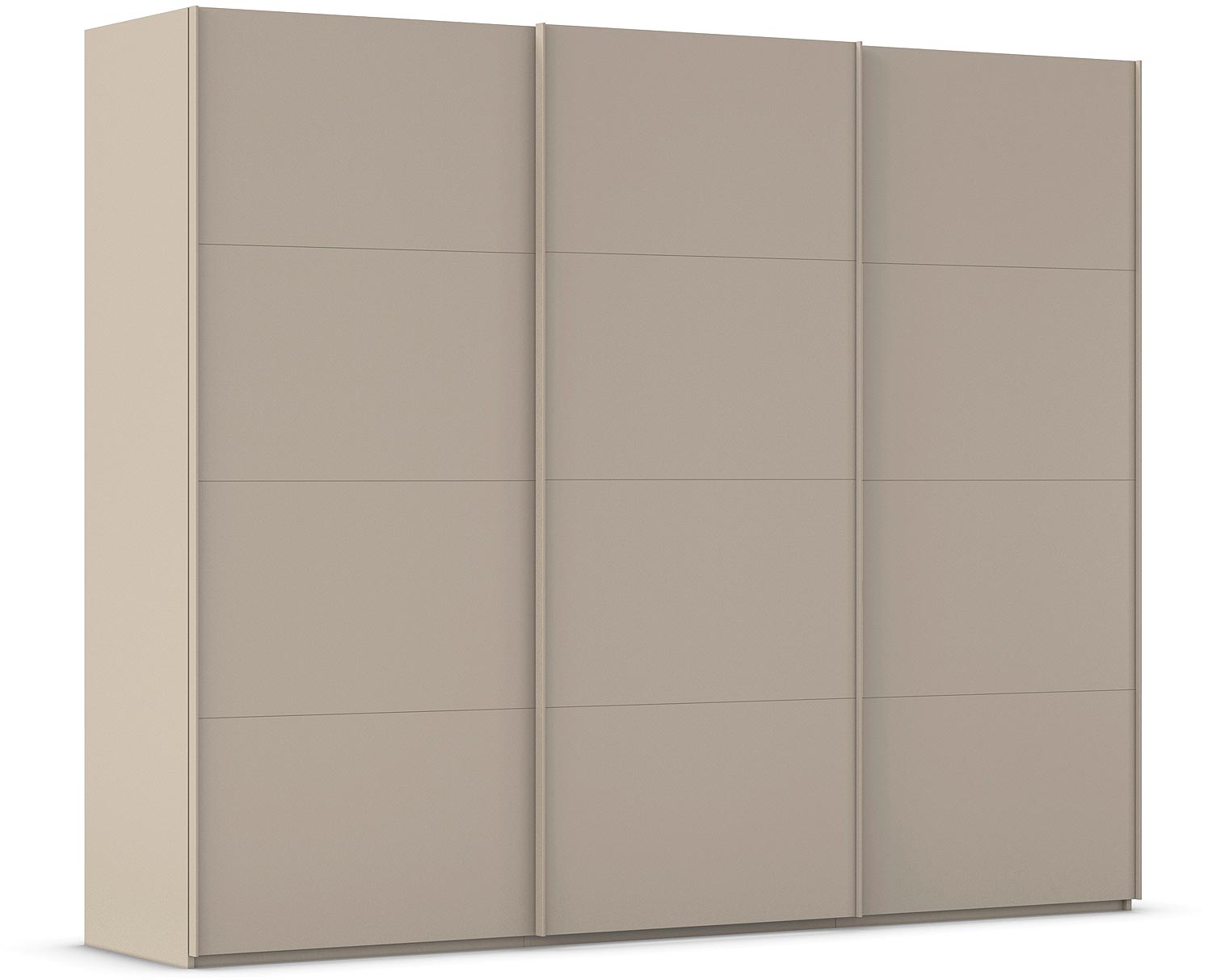 Goossens Excellent Kledingkast Finca Mat Glas, Slaapkamerkast 300 cm breed, 223 cm hoog, 3x 4 paneel glas schuifdeuren
