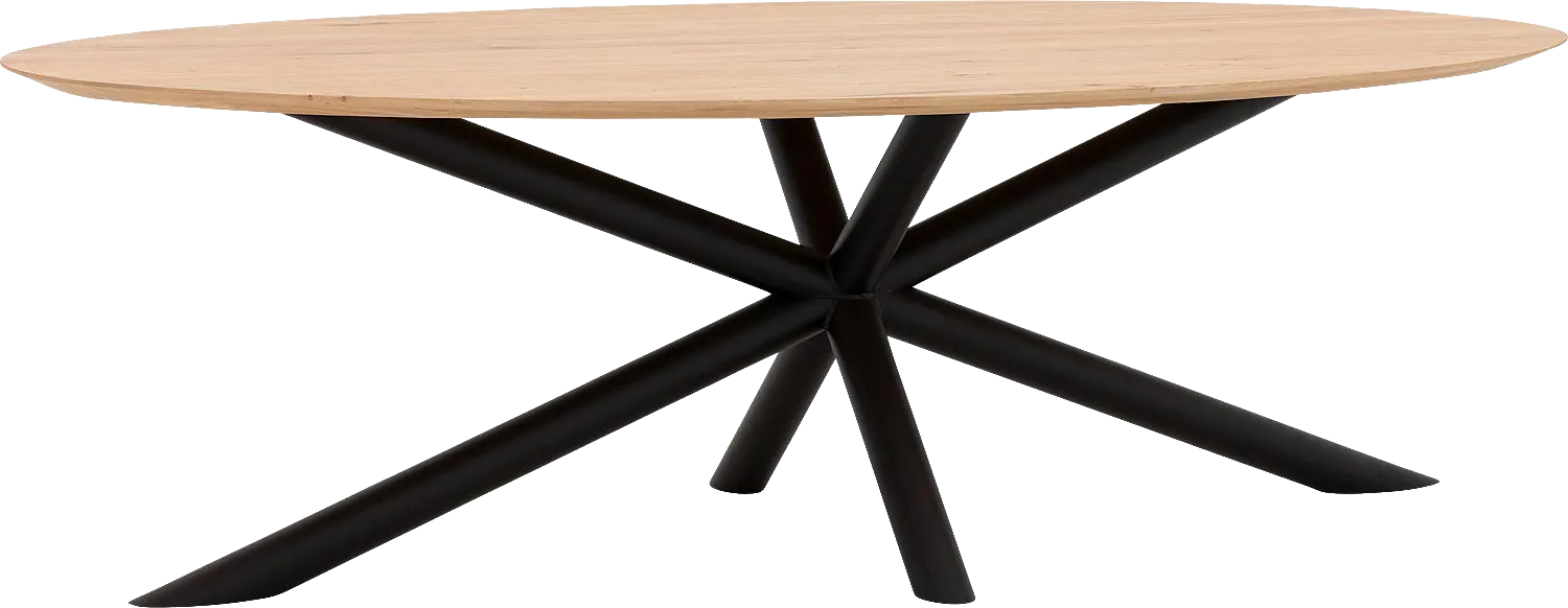 Goossens Excellent Eettafel Gs-1302, Ovaal 240 x 130 cm
