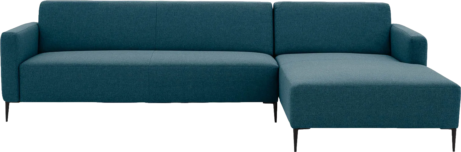 Goossens Bank Key West blauw, stof, 3-zits, modern design