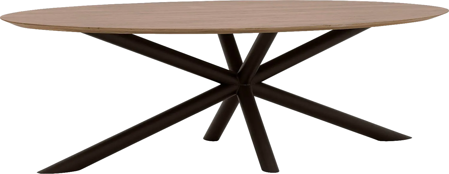 Goossens Excellent Eettafel Gs-1302, Ovaal 240 x 130 cm