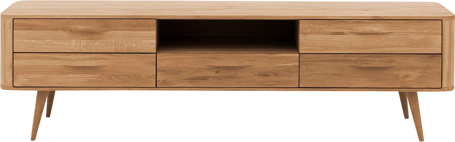 Goossens Tv Meubel Bjarte, 5 laden 1 open vak 180 cm breed