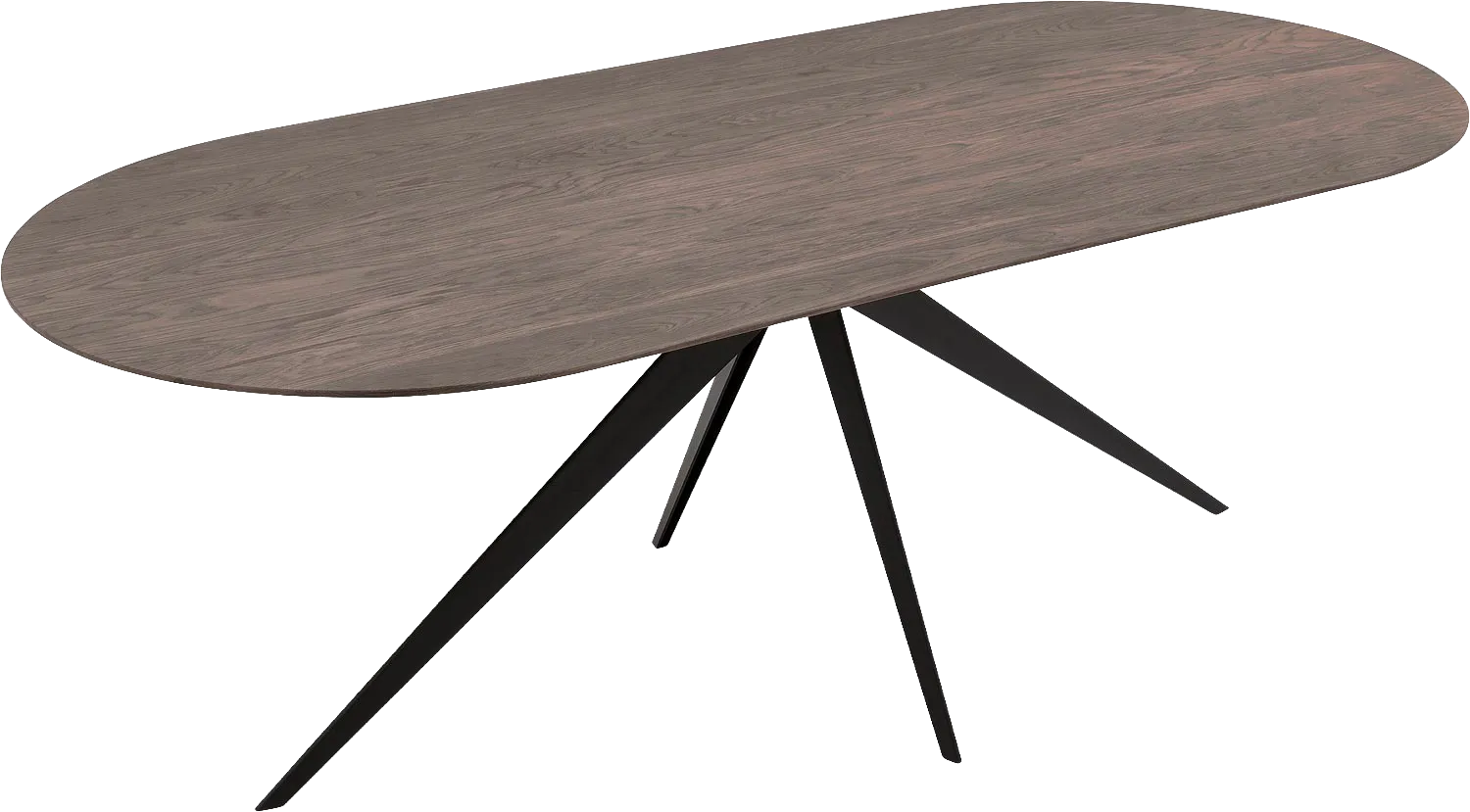 Goossens Excellent Eettafel Uniek, Semi rond 220 x 100 cm